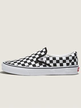 Vans Kids Checkerboard Slip-On Sneakers - Black & White Various Sizes